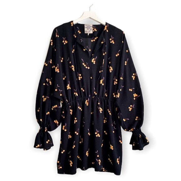 BAUM‎ UND PFERDGARTEN Ariana cherry mini dress, Size 42 EU/12US, Black - Picture 2 of 15